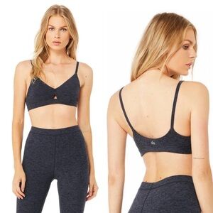ALO YOGA Alosoft‎ Lounge Bra - Dark Heather Grey Retail $78 Size Small
